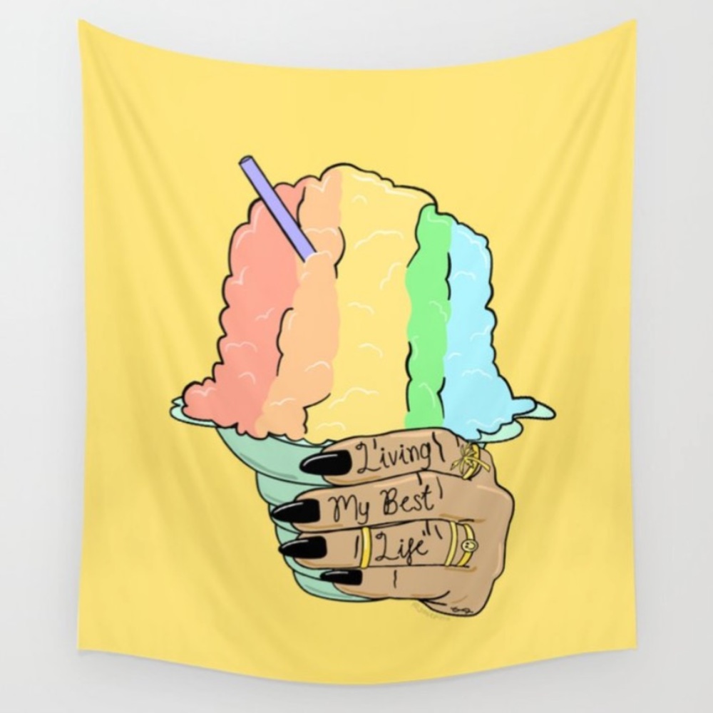 Society6 Living my Best Life Large Wall Tapestry